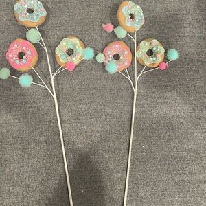 Colorful Donut Decorative Stems